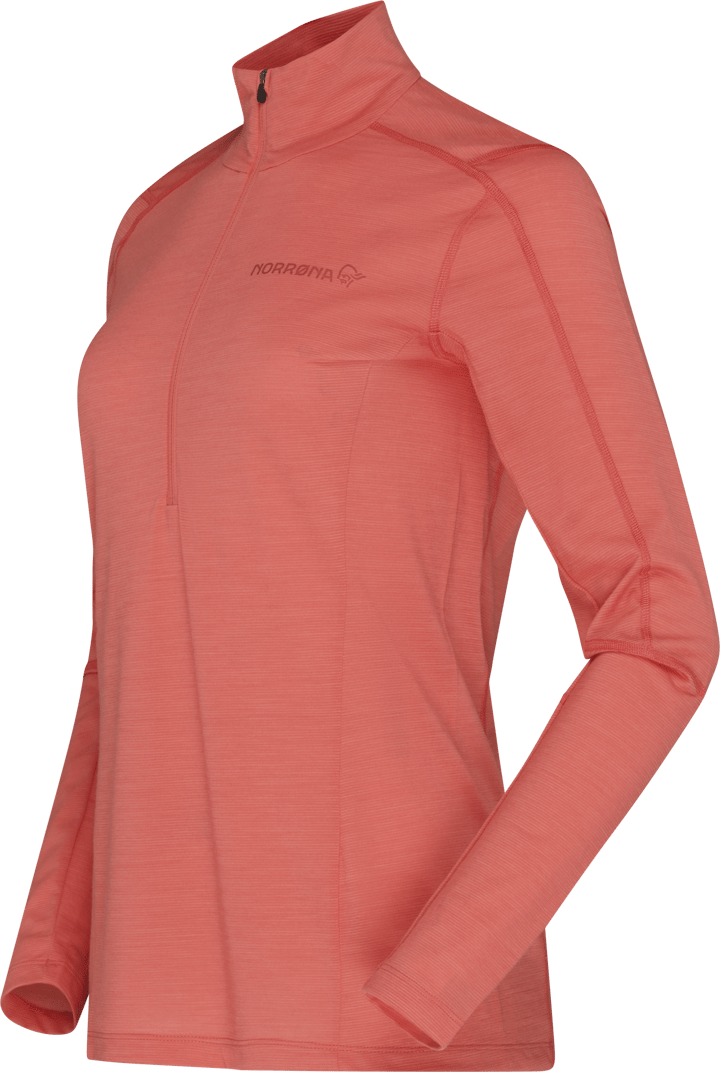Norrøna Women's Falketind Equaliserull Zip Neck Deep Sea Coral Norrøna