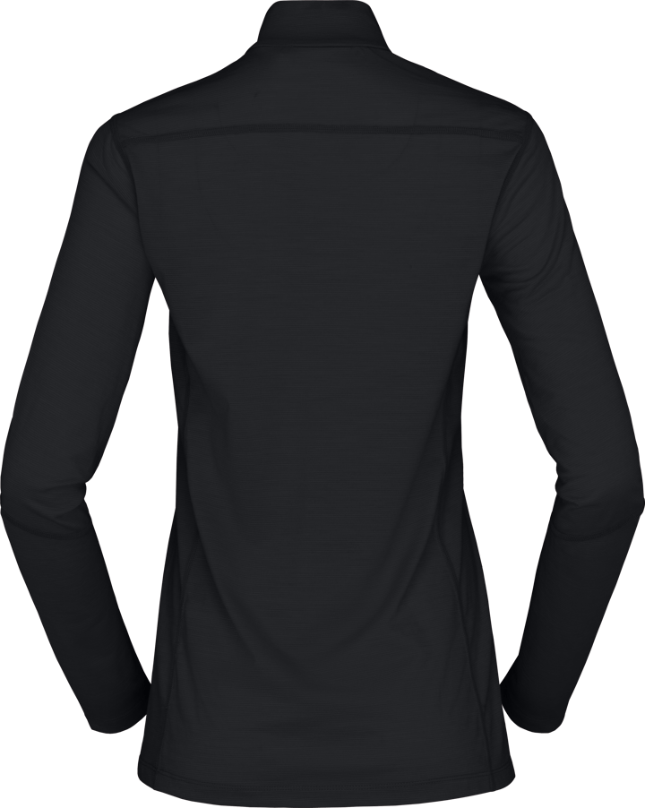 Norrøna Women's Falketind Equaliserull Zip Neck Caviar Black Norrøna