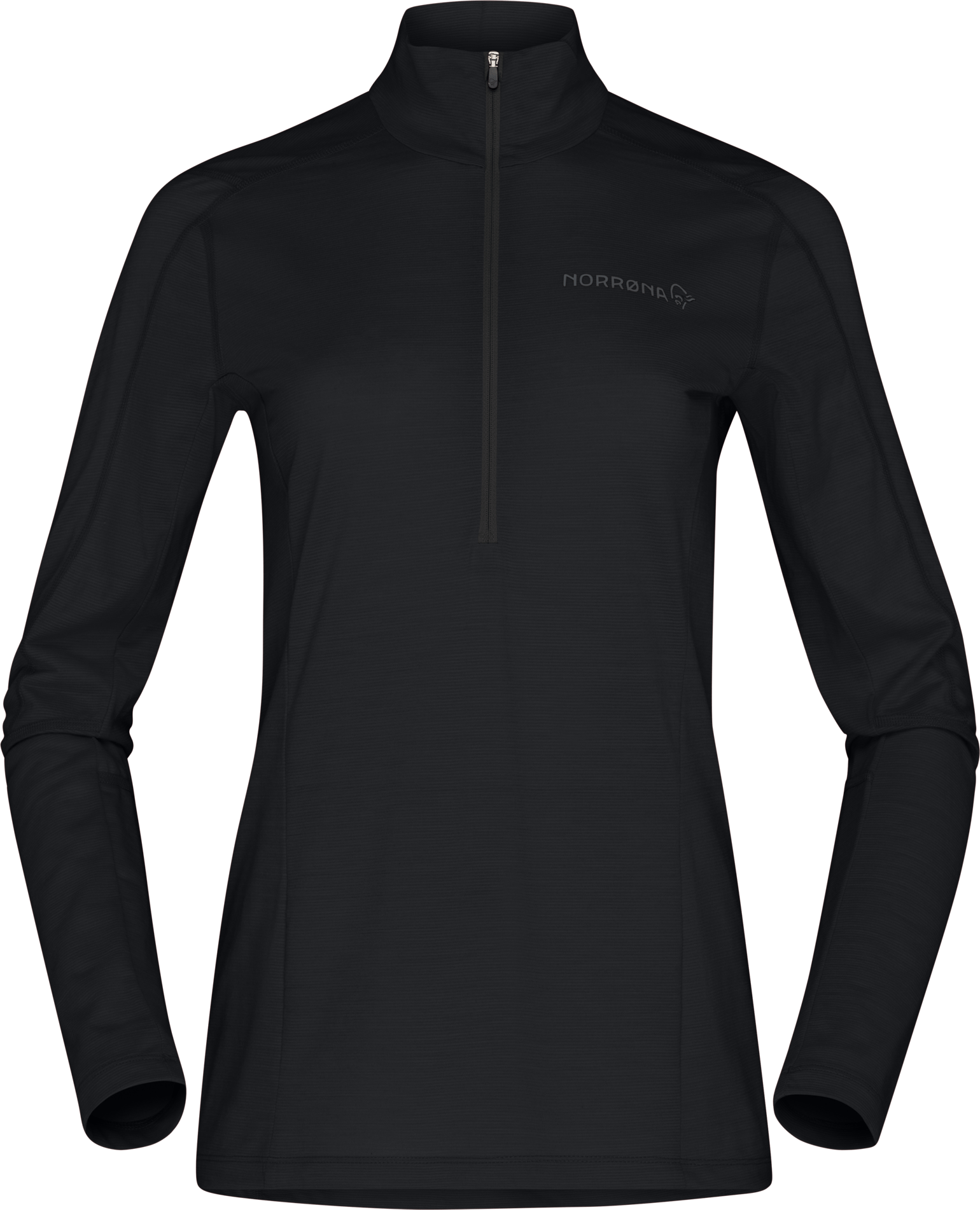 Norrøna Women's Falketind Equaliserull Zip Neck Caviar Black