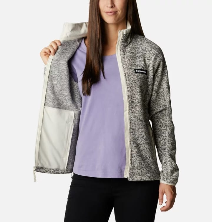 Columbia Women's Sweater Weather Full Zip Chalk Heather Columbia Columbia Women's Sweater Weather Full Zip Chalk Heather Columbia