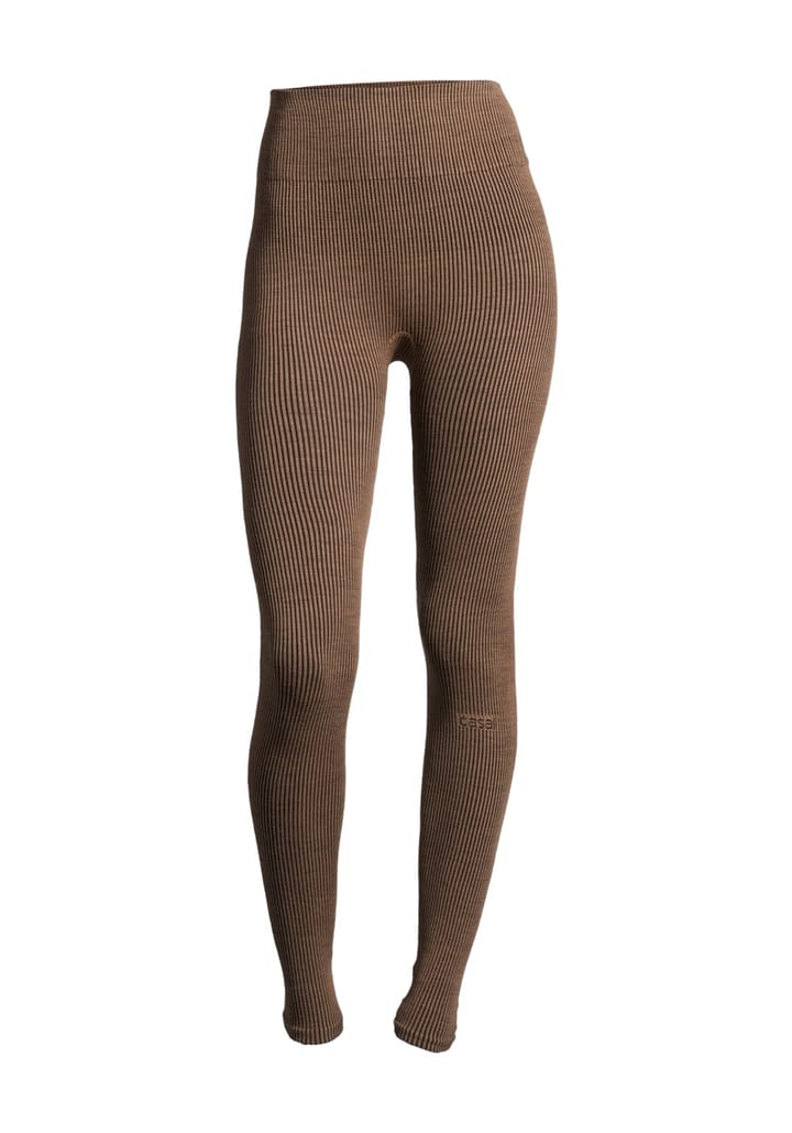 Casall Women's Wool Rib Tights Black Beige Rib Casall Casall Women's Wool Rib Tights Black Beige Rib Casall