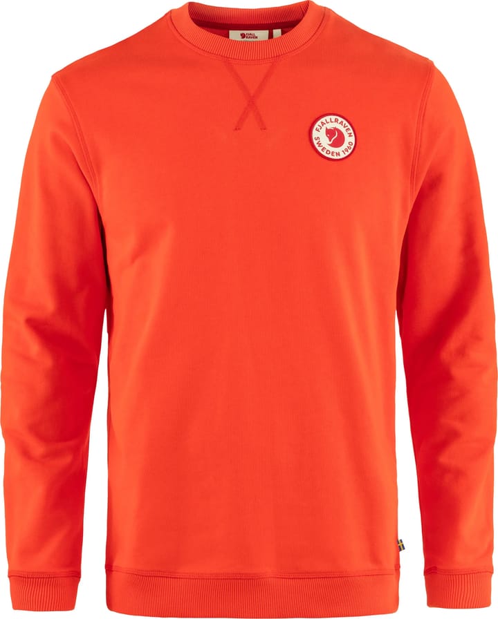 Fjällräven Men's 1960 Logo Badge Sweater Flame Orange Fjällräven