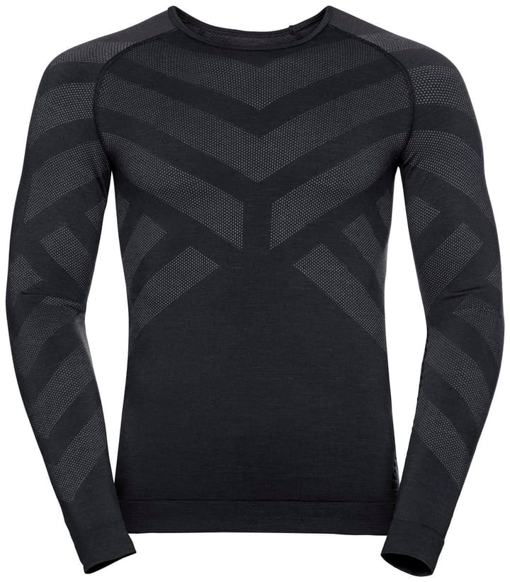 Odlo Bl Top Crew Neck L/S Kinship Warm M's Black Melange Odlo Odlo Bl Top Crew Neck L/S Kinship Warm M's Black Melange Odlo