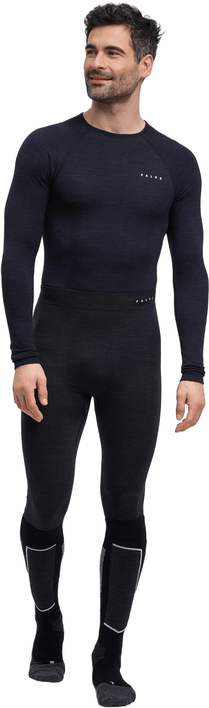 Falke Men's Long Tights Wool-Tech Black Falke