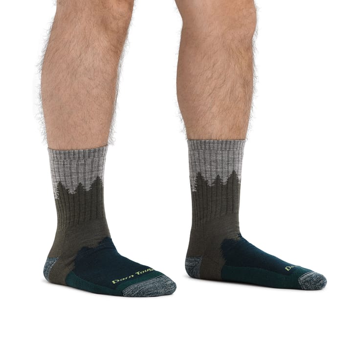 Darn Tough Men's Number 2 Micro Crew Midweight Hiking Sock Green Darn Tough