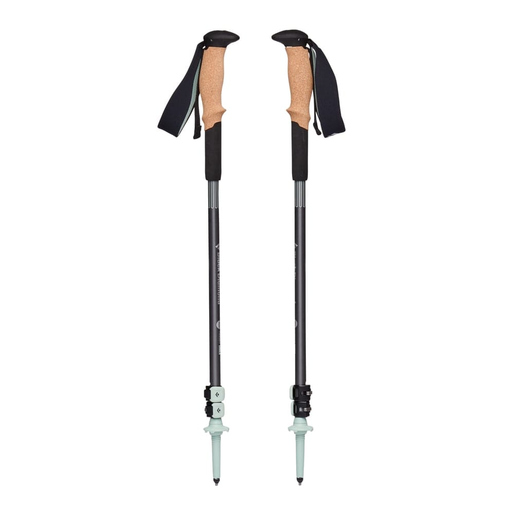 Black Diamond Pursuit Shock Trekking Poles Steel Grey-Foam Green