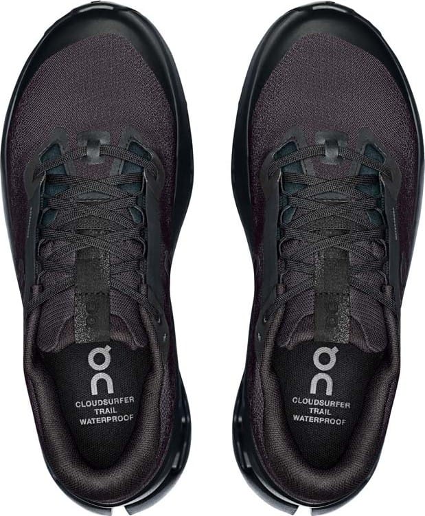 On Women's Cloudsurfer Trail 2 Waterproof Black/Black On