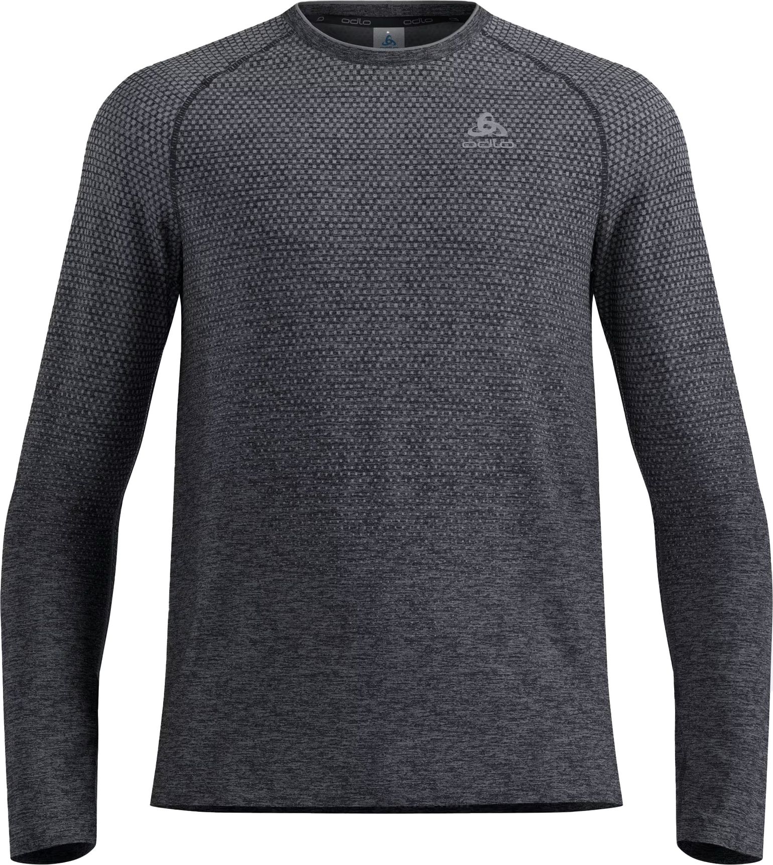 Odlo Men's T-shirt Crew Neck Long Sleeve Essential Seamless Grey Melange