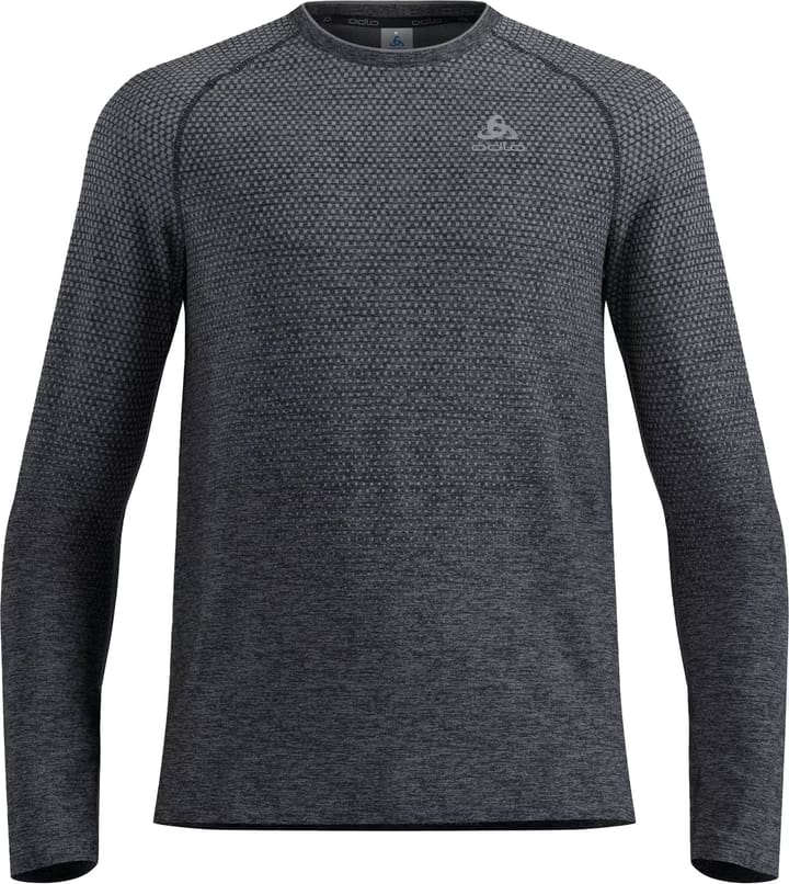 Odlo Men's T-shirt Crew Neck Long Sleeve Essential Seamless Grey Melange Odlo