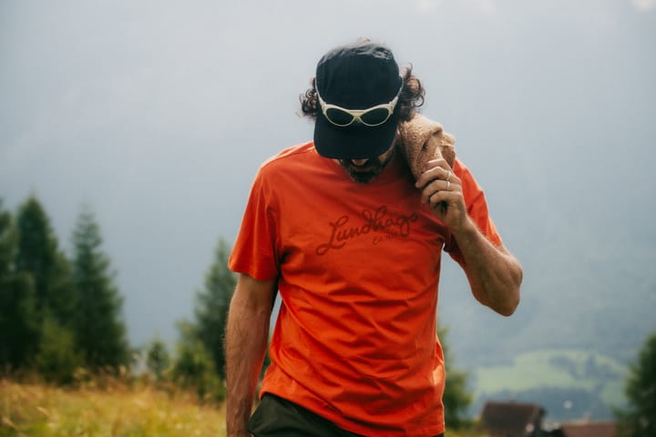 Lundhags Men's Järpen Logo T-Shirt Cayenne Lundhags