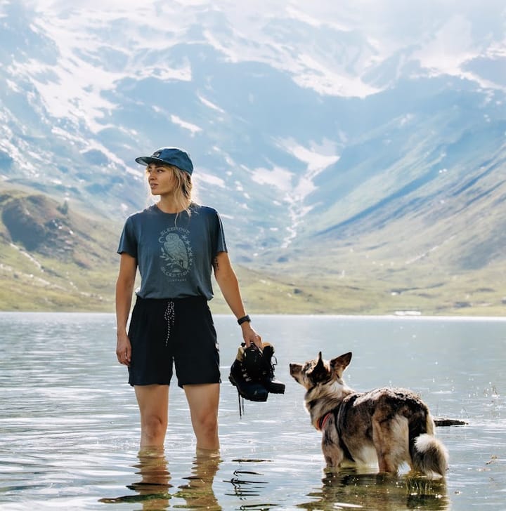 Lundhags Women's Järpen Printed T-Shirt State Blue Lundhags