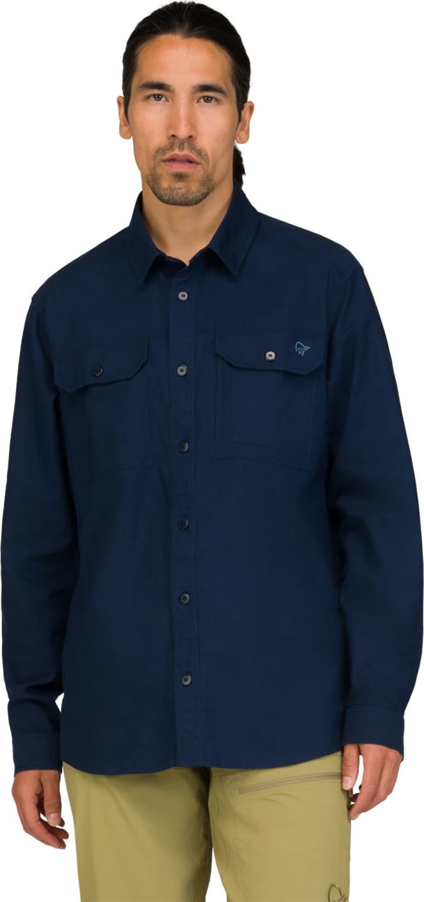 Norrøna Men's Femund Cotton Shirt Navy Blazer Norrøna
