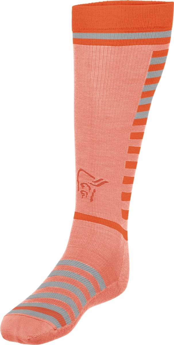 Norrøna Lyngen Light Weight Merino Socks Long Orange Alert/Peach Amber