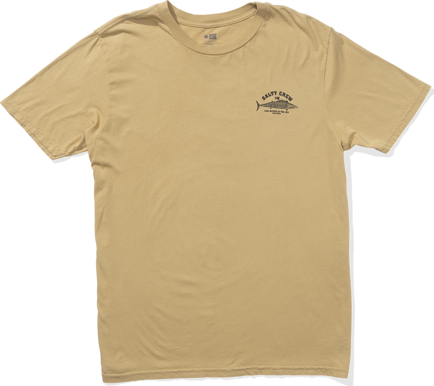 Salty Crew Men's Wahoo Stamp Vintage Short Sleeve  Khaki T-shirts S