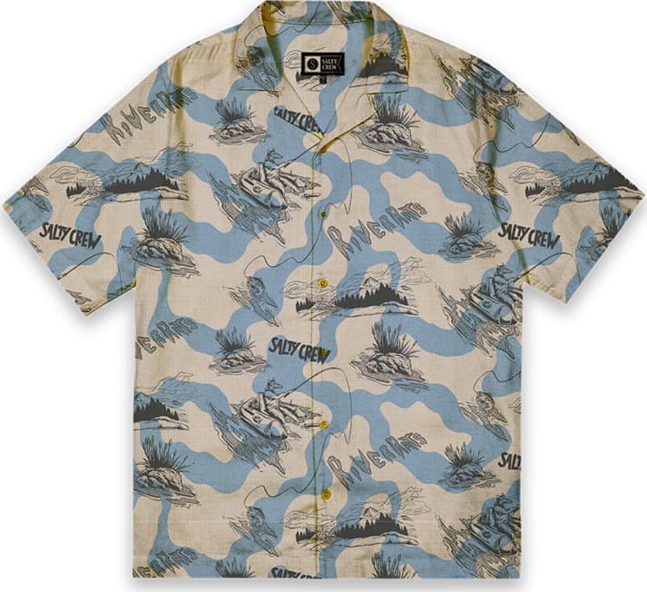 Salty Crew Men's River Rats Fill Short Sleeve Shirt River Rat Print Salty Crew