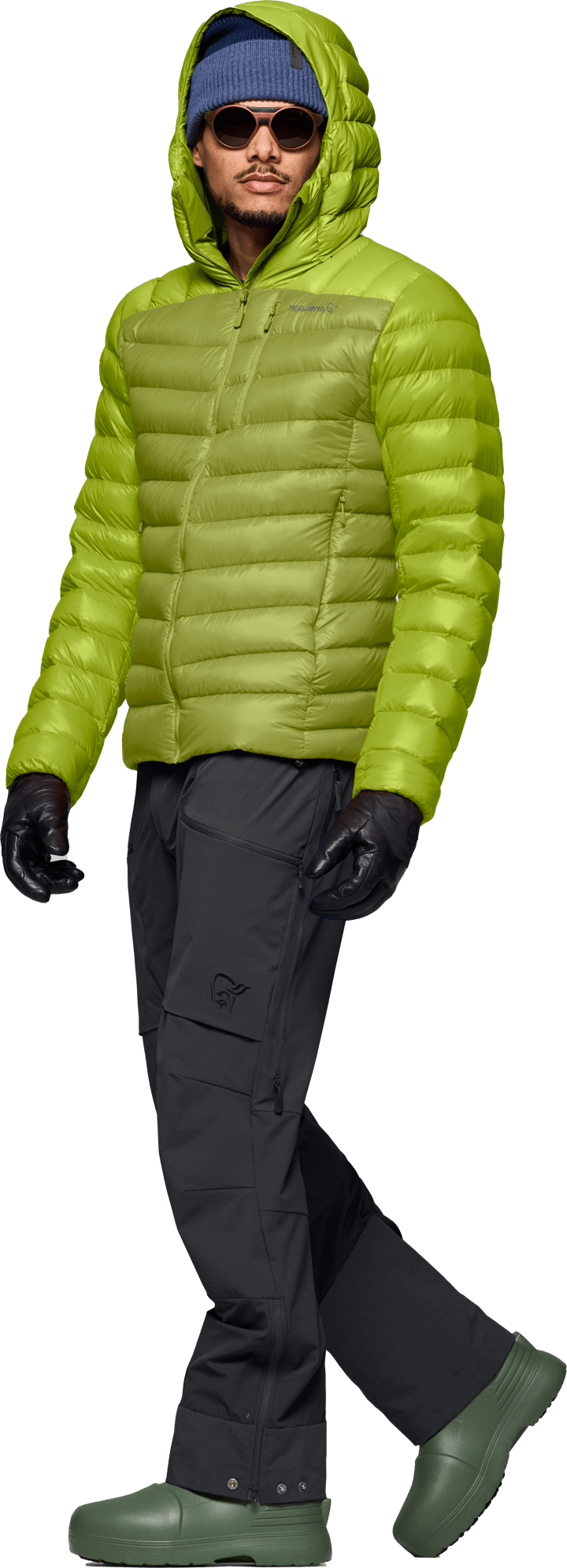 Norrøna Men's Lyngen Down850 Hood Dark Citron/tender Shoots Norrøna