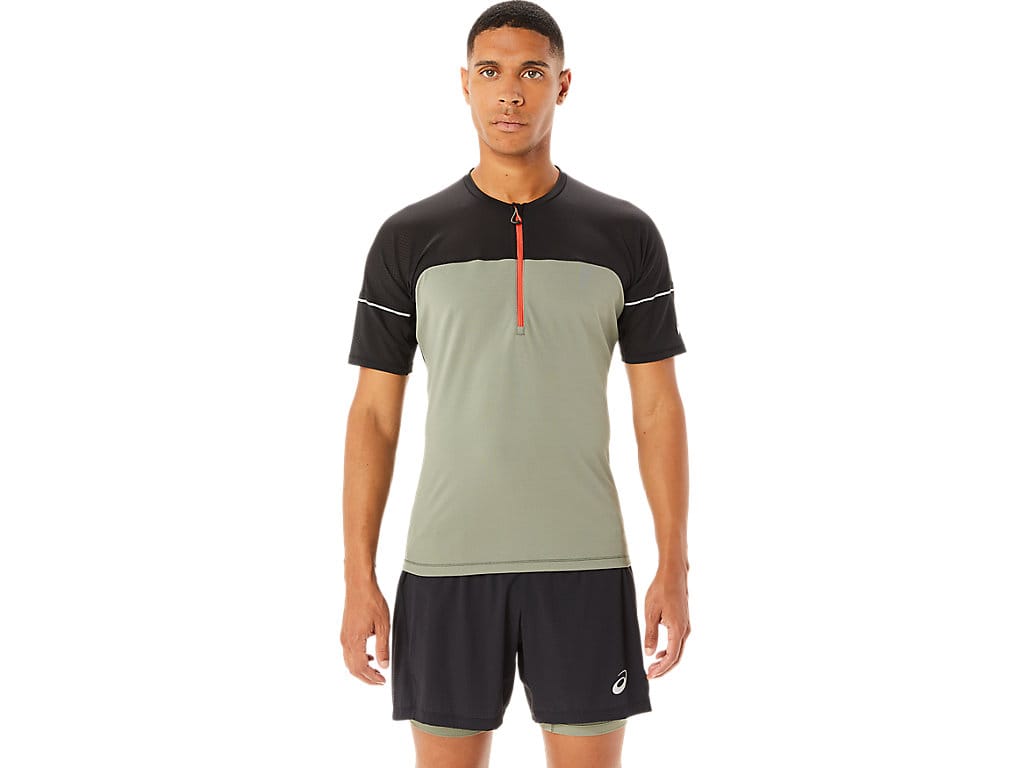 Asics Fujitrail Top M Lichen Green/Performance Black
