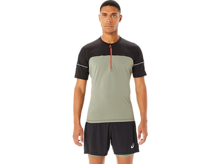 Asics Men's Fujitrail Top Graphite Grey/Brilliant White Asics Asics Men's Fujitrail Top Graphite Grey/Brilliant White Asics