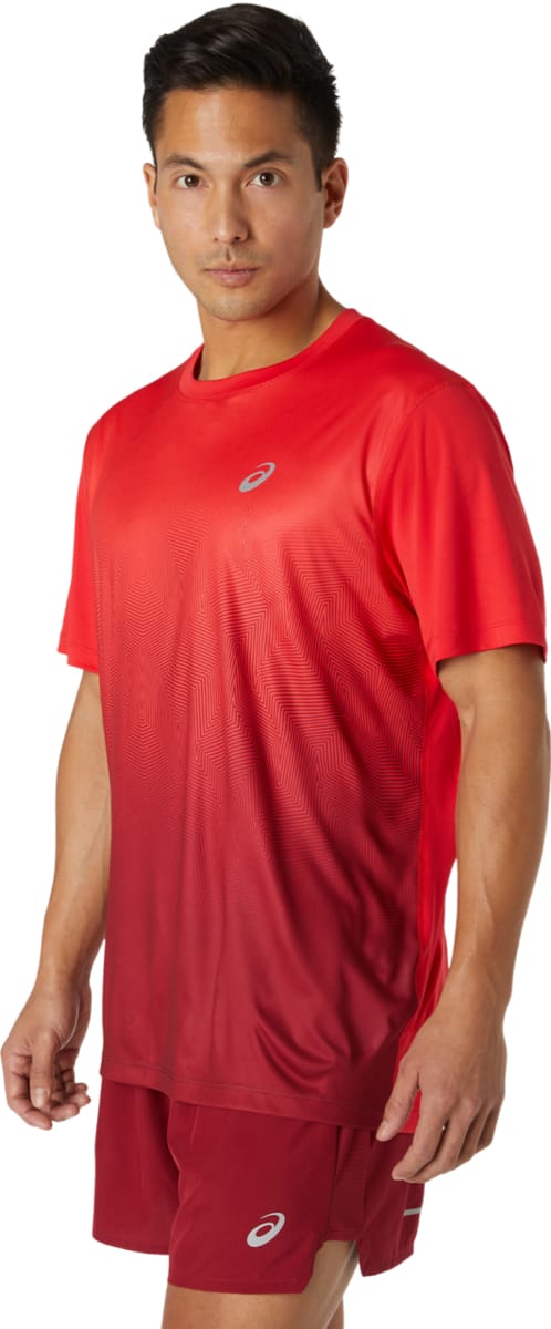 Asics Kasane Ss Top M's Electric Red/Burgundy Asics Asics Kasane Ss Top M's Electric Red/Burgundy Asics