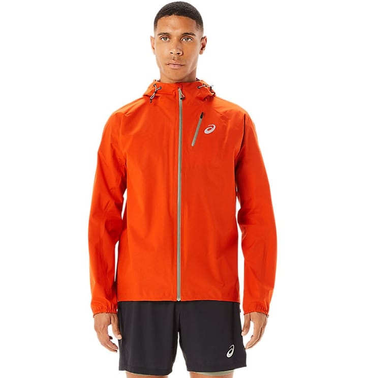 Asics Men's Fujitrail Waterproof Jacket Cherry Tomato Asics Asics Men's Fujitrail Waterproof Jacket Cherry Tomato Asics