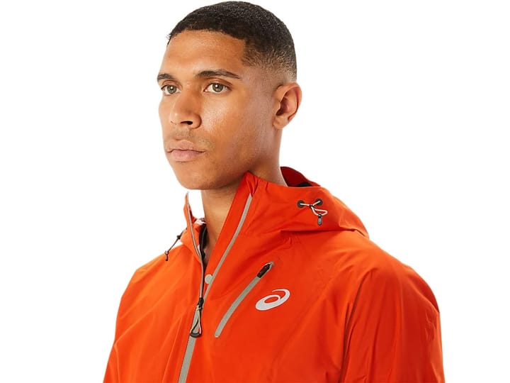 Asics Men's Fujitrail Waterproof Jacket Cherry Tomato Asics Asics Men's Fujitrail Waterproof Jacket Cherry Tomato Asics