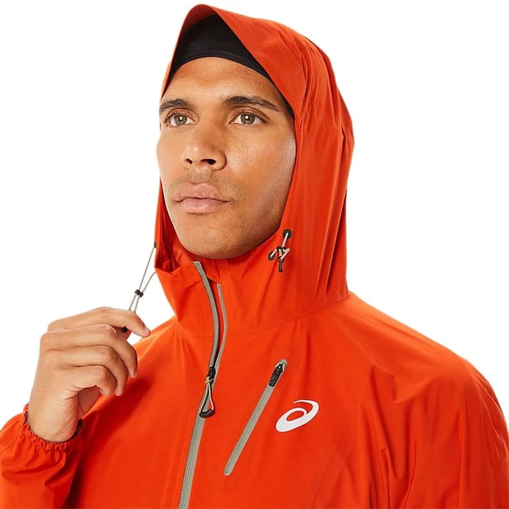 Asics Men's Fujitrail Waterproof Jacket Cherry Tomato Asics Asics Men's Fujitrail Waterproof Jacket Cherry Tomato Asics