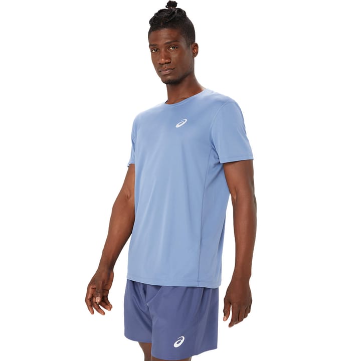 Asics Men's Core Short Sleeve Top Denim Blue Asics