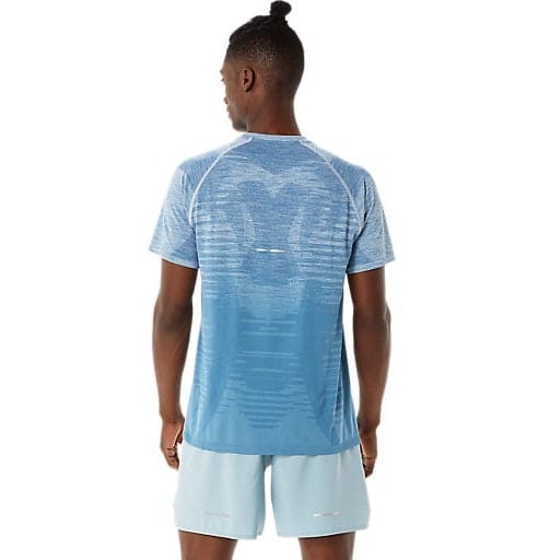 Asics Men's Seamless SS Top Azure/Light Steel Asics Asics Men's Seamless SS Top Azure/Light Steel Asics
