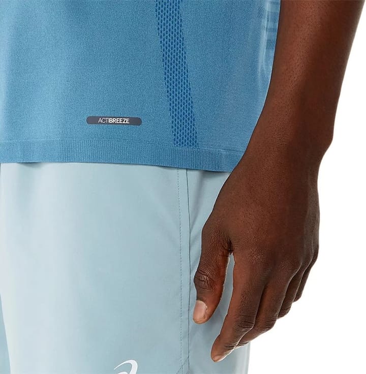 Asics Men's Seamless SS Top Azure/Light Steel Asics