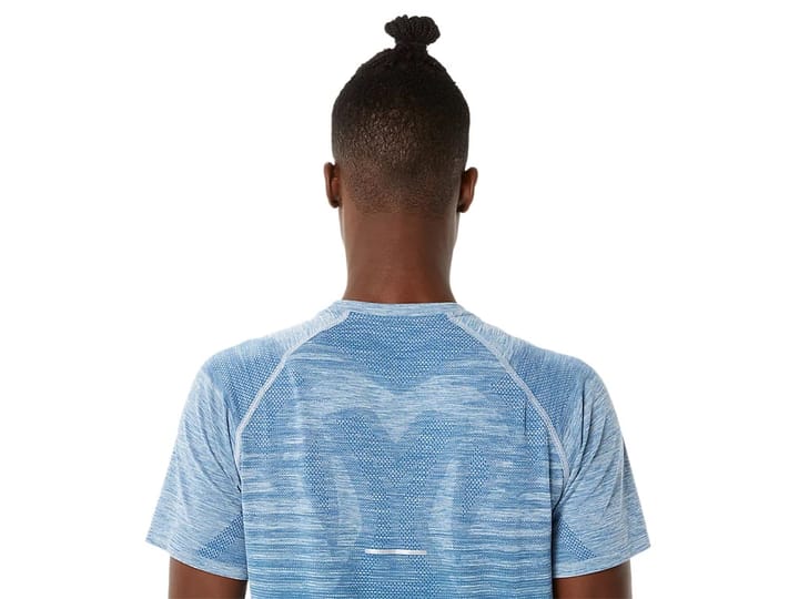 Asics Men's Seamless SS Top Azure/Light Steel Asics Asics Men's Seamless SS Top Azure/Light Steel Asics
