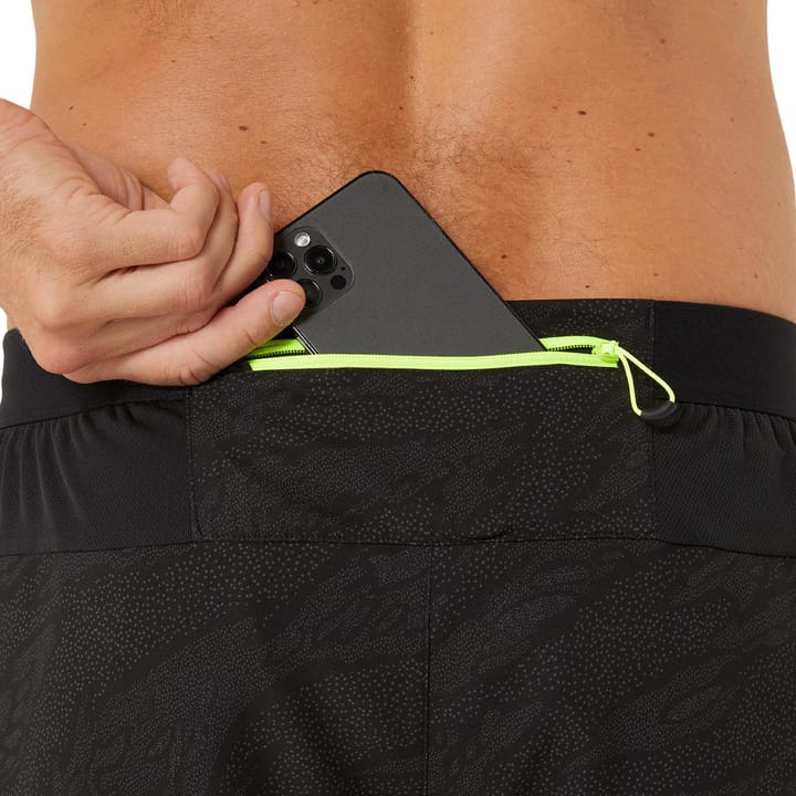 Asics Men's Fujitrail All Over Print 5in Short Performance Black Asics