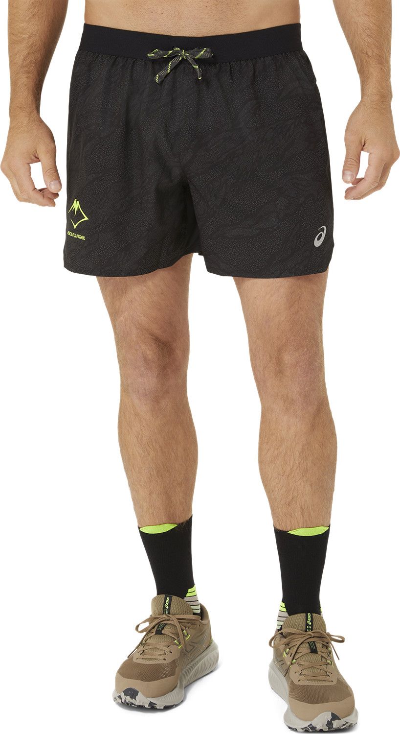Asics Men's Fujitrail All Over Print 5in Short Black/black2