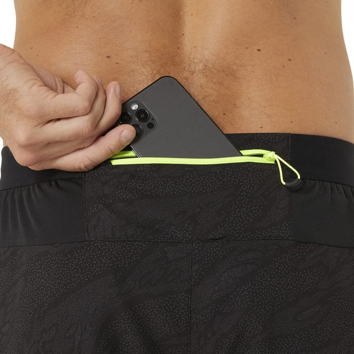 Asics Men's Fujitrail All Over Print 5in Short Black/black2 Asics