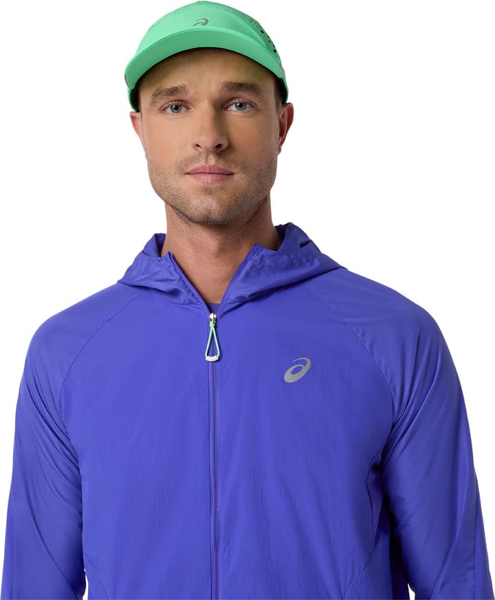 Asics Men's Road Packable Jacket Cobalt Burst/Illuminate Green Asics
