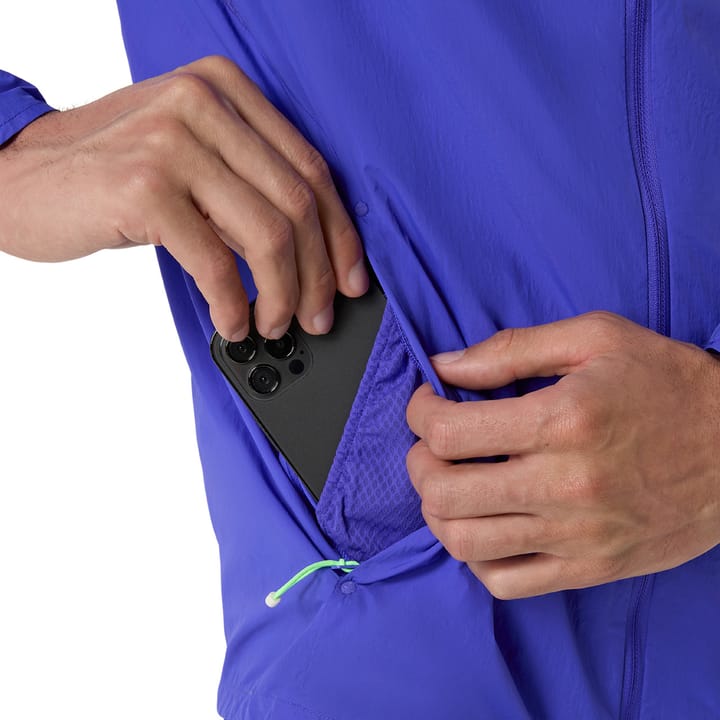 Asics Men's Road Packable Jacket Cobalt Burst/Illuminate Green Asics