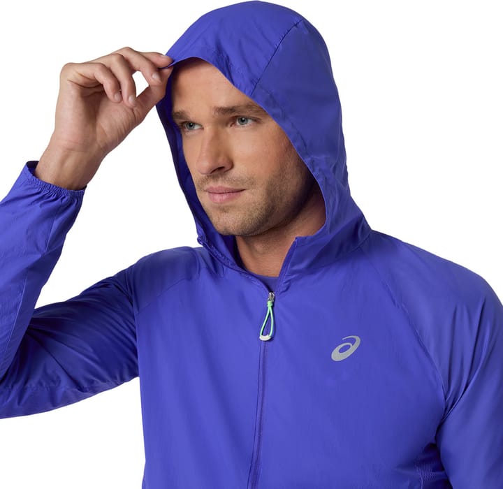 Asics Men's Road Packable Jacket Cobalt Burst/Illuminate Green Asics