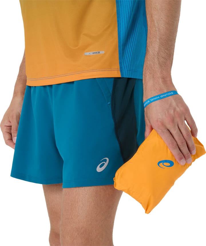 Asics Men's Road Packable Jacket Yamabuki/Aegean Blue Asics