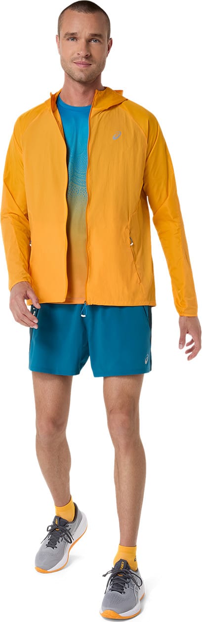 Asics Men's Road Packable Jacket Yamabuki/Aegean Blue Asics
