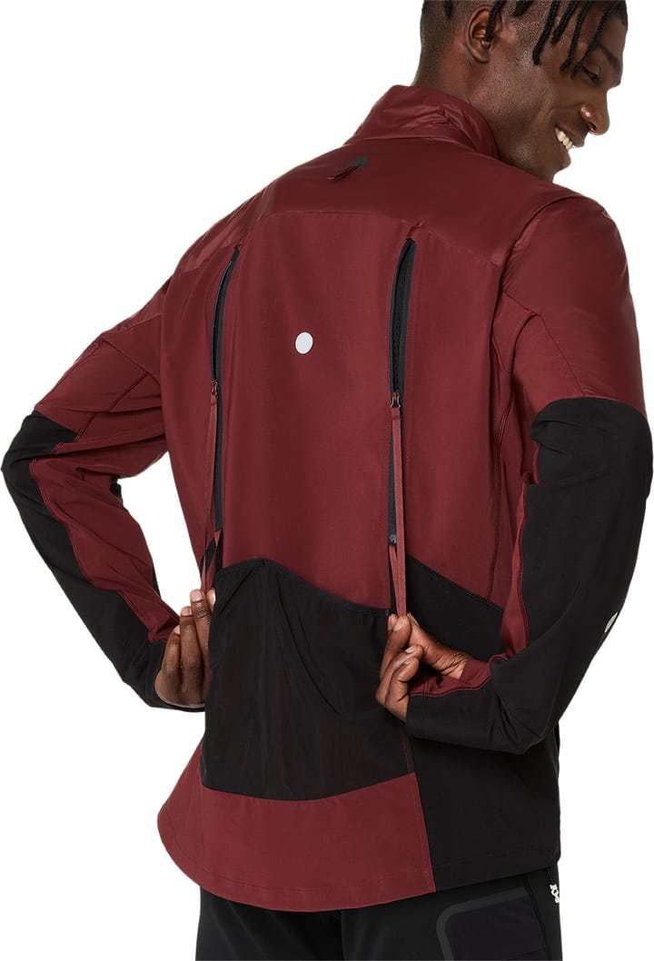 Asics Men's Road Winter Jacket Dark Red Planet Asics Asics Men's Road Winter Jacket Dark Red Planet Asics