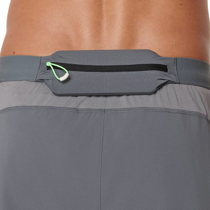 Asics Men's Road 5in Short Clay Grey/Steel Grey/Illuminate Green Asics