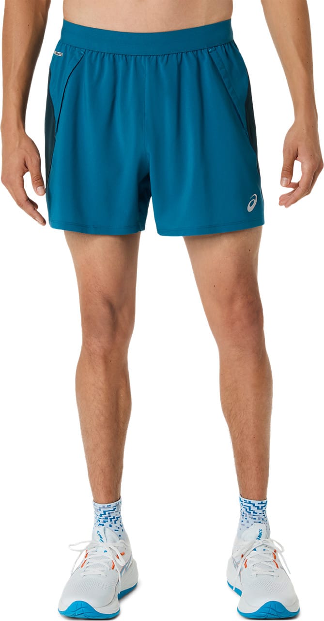 Asics Men's Road 5in Short Tranquil Teal/Dark Teal/Yamabuki Asics
