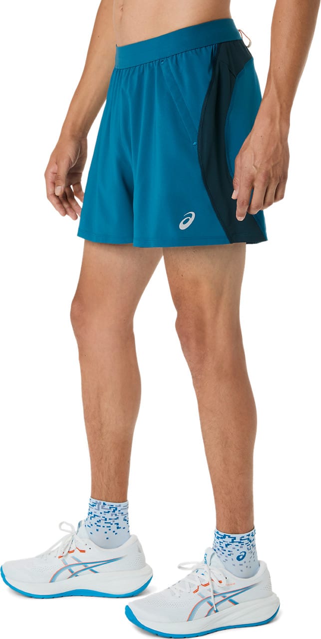Asics Men's Road 5in Short Tranquil Teal/Dark Teal/Yamabuki Asics