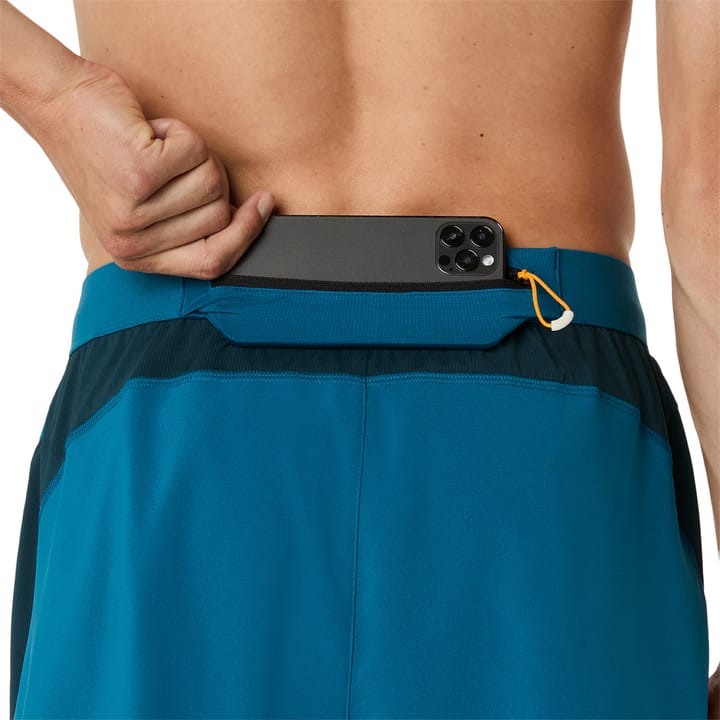 Asics Men's Road 5in Short Tranquil Teal/Dark Teal/Yamabuki Asics