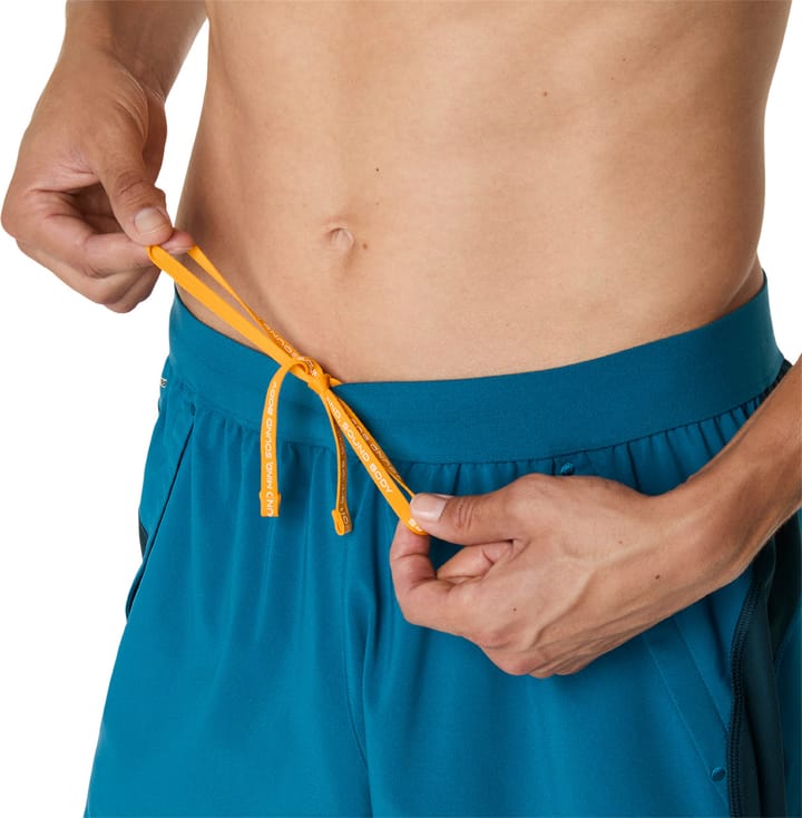 Asics Men's Road 5in Short Tranquil Teal/Dark Teal/Yamabuki Asics