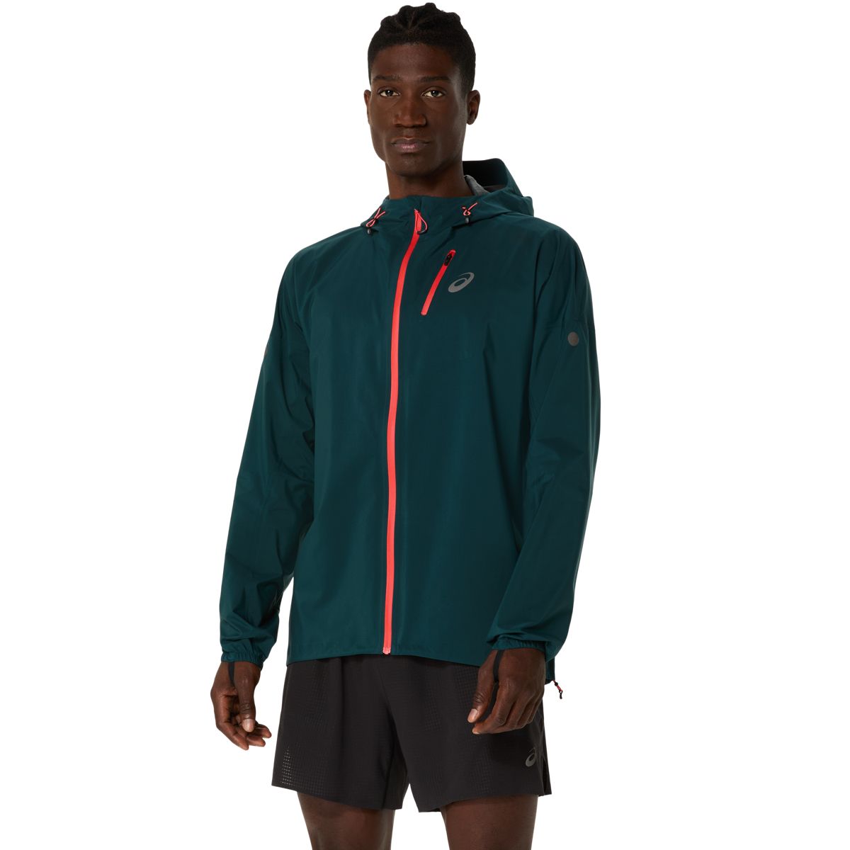 Asics Men's Fujitrail Elite Waterproof Jacket Saxon Green