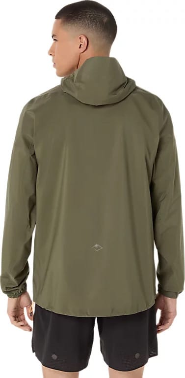 Asics Men's Fujitrail Elite Waterproof Jacket Mantle Green Asics