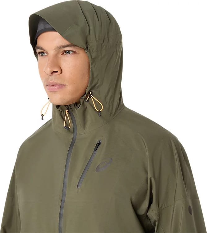 Asics Men's Fujitrail Elite Waterproof Jacket Mantle Green Asics