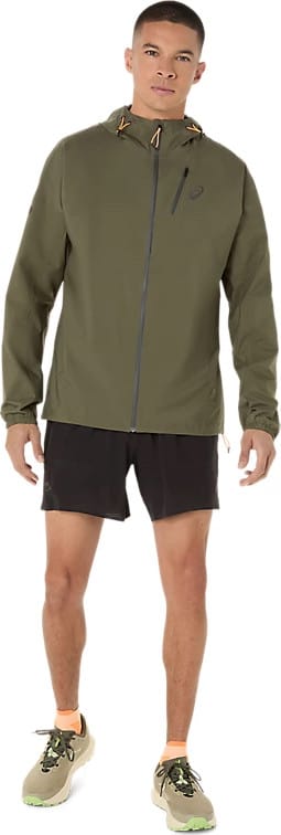 Asics Men's Fujitrail Elite Waterproof Jacket Mantle Green Asics