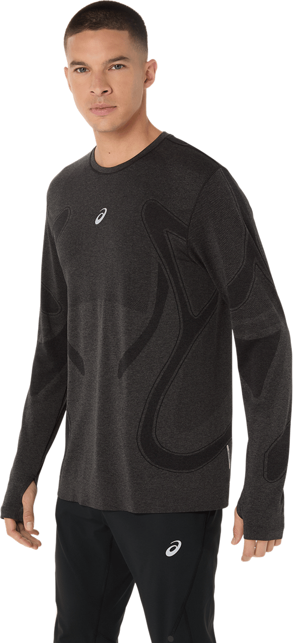 Asics Men's Road Seamless Long Sleeve Top Performance Black Asics Asics Men's Road Seamless Long Sleeve Top Performance Black Asics