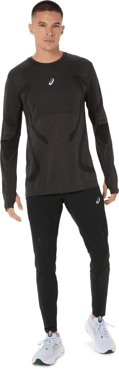 Asics Men's Road Seamless Long Sleeve Top Performance Black Asics Asics Men's Road Seamless Long Sleeve Top Performance Black Asics